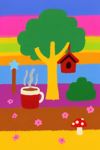 Neon Whimsical Pop style AI image example 2