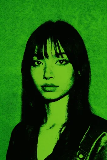 Toxic Glitch Dissonance style reference image — distressed screenprint texture