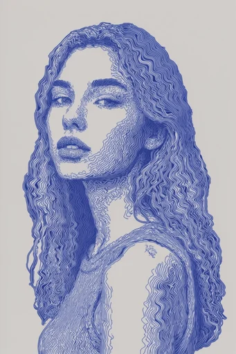 Monochromatic Indigo Cartography style reference image — cross-hatching and stippling