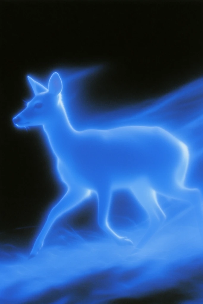 Ethereal Spectral Cyanotype style AI image example 3