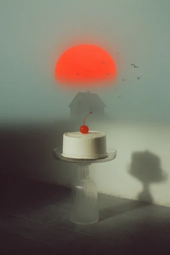 Minimalist Solar Surrealism style reference image — dreamlike atmosphere