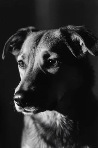 Dramatic Monochrome Noir style reference image — editorial aesthetic