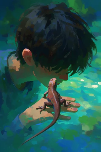 Luminous Verdant Horizons style reference image — painterly digital gouache