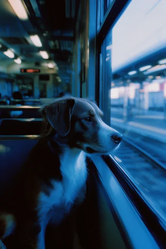 Kinetic Cyan Nocturne style reference image — analog film grain