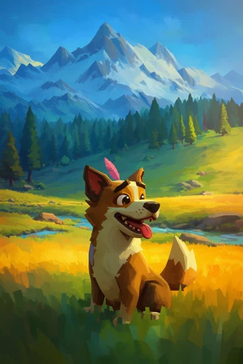 Vibrant Stylized Fantasy style reference image — whimsical adventure atmosphere
