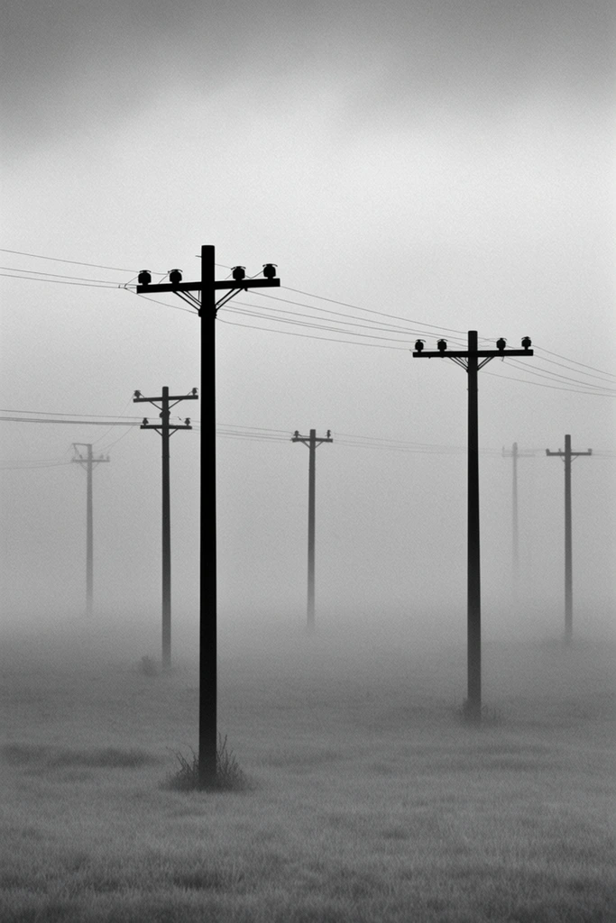 Minimalist Industrial Fog style AI image example 2