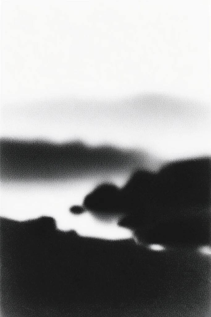 Monochromatic Surrealist Noir style AI image example 2