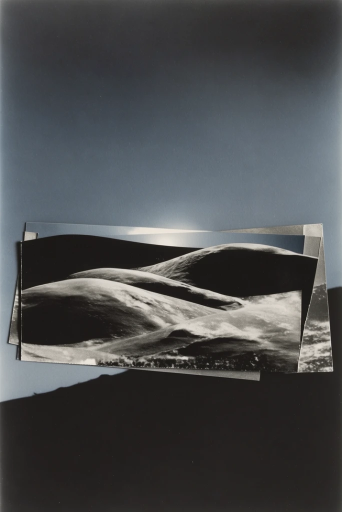 Deconstructed Monochrome Surrealism style AI image example 2