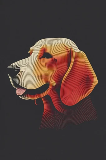 Amber Noir Linearism style reference image — surreal geometric forms