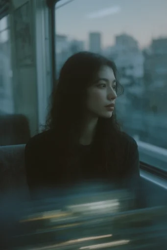 Cinematic Urban Melancholy style reference image — shutter drag effect
