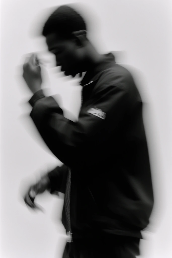 Kinetic Ghostly Monochrome style AI image example 1