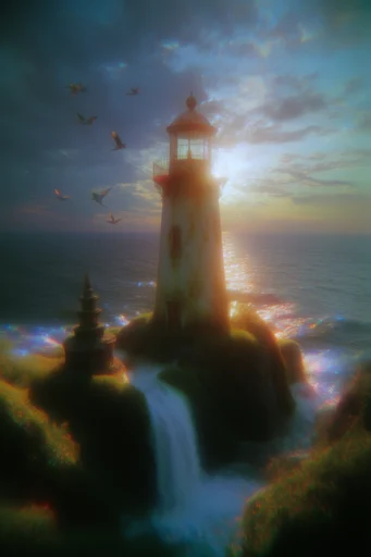 Luminescent Analog Dreamscape style reference image — luminescent silhouette