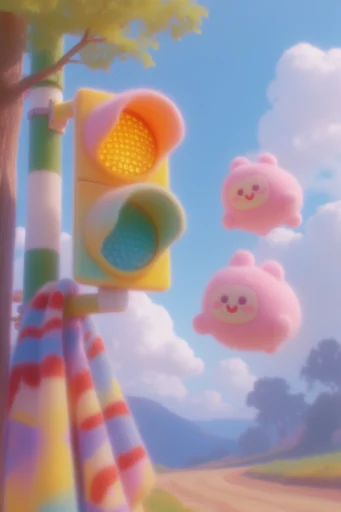 Surreal Pastel Dreamcore style reference image — saturated pastel gradients