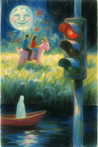 Nocturnal Ethereal Impressionism style reference image — atmospheric dreamscape