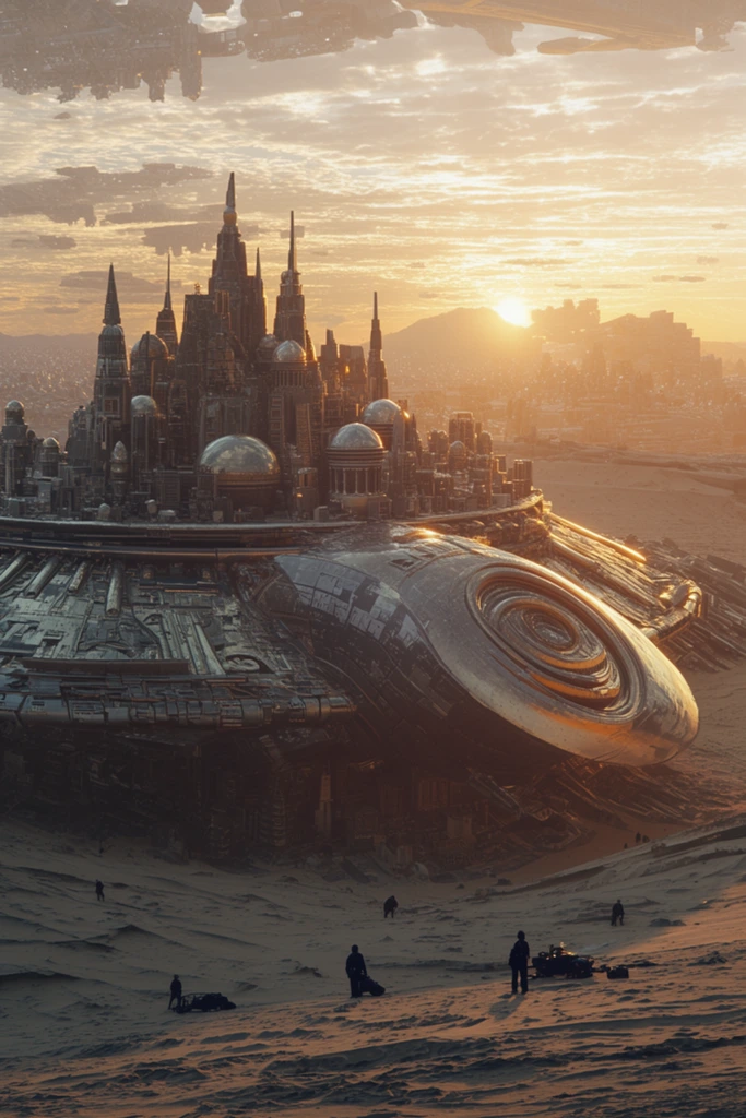 Cinematic Megastructural Realism style AI image example 2
