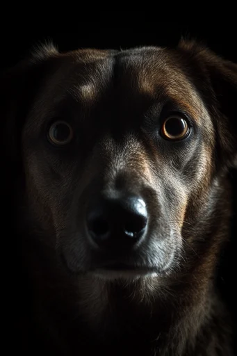 Cinematic Chiaroscuro Intimacy style reference image — absolute black background