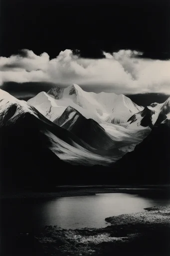 Surreal Noir Noir style reference image — high-contrast black and white