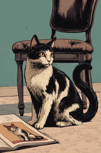 Vintage Narrative Illustration style reference image — surreal narrative