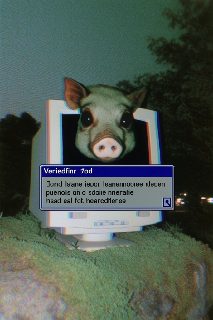 Surreal Liminal Glitchcore style AI image example 3