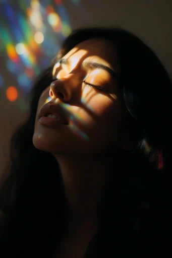 Prismatic Ethereal Glamour style reference image — prismatic light refraction