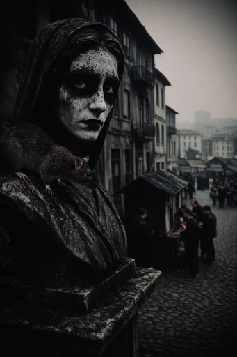 Monochromatic Gothic Chiaroscuro style reference image — chiaroscuro portraiture