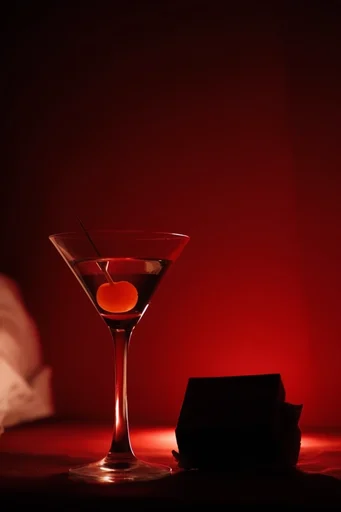 Cinematic Crimson Noir style reference image — noir lighting
