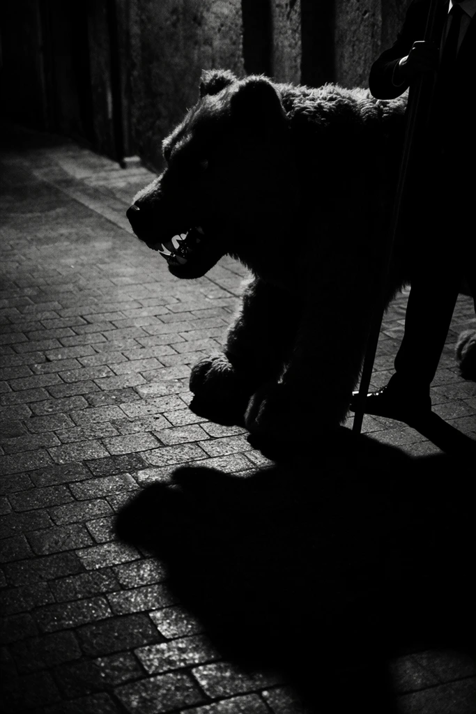 Monochrome Glitch Noir style AI image example 3