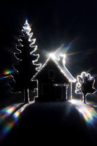 Prismatic Cosmic Glamour style reference image — chromatic aberration