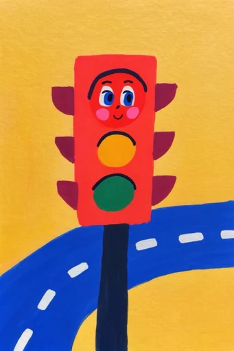 Graphic Painterly Narrative style reference image — bold graphic shapes