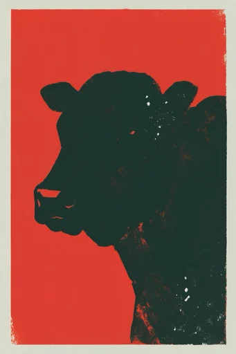 Crimson Noir Graphic style AI image example 3