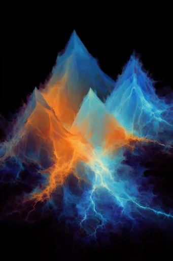 Luminous Astral Void style reference image — high-contrast black void