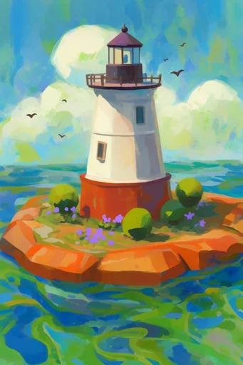 Vibrant Impressionist Storytelling style reference image — whimsical perspective