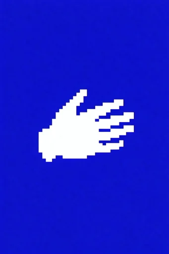 Minimalist Cobalt Pixelism style reference image — dithered textures