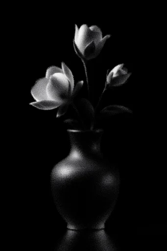 Stippled Chiaroscuro Noir style reference image — chiaroscuro lighting