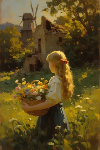 Romantic Pastoral Impressionism style reference image — romanticized nature