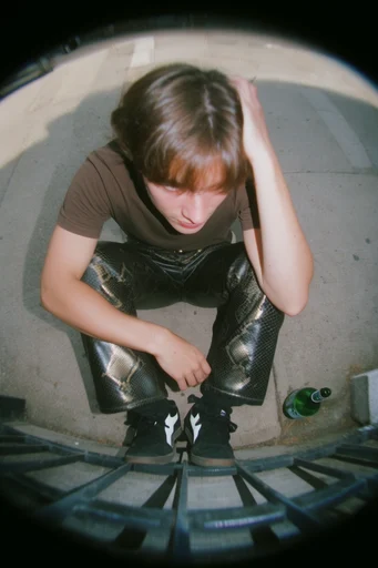 Raw Nostalgic Editorial style reference image — fisheye lens distortion