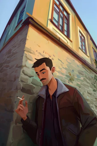 Sun-Drenched Illustrative Mediterranean style reference image — warm terracotta and ochre palette
