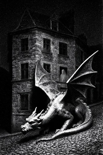 Monochrome Analog Void style reference image — analog noise