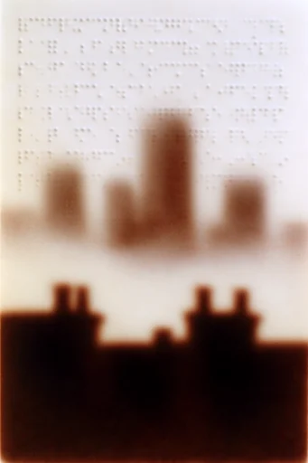Tactile Ethereal Decay style reference image — tactile braille texture