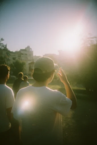 Ethereal Golden Nostalgia style reference image — vintage film grain