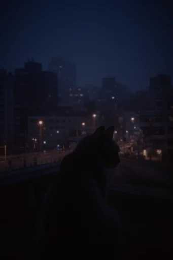 Cinematic Blue Solitude style reference image — silhouette