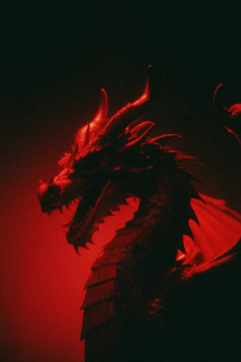Crimson Noir Nocturne style reference image — infrared thermal aesthetic