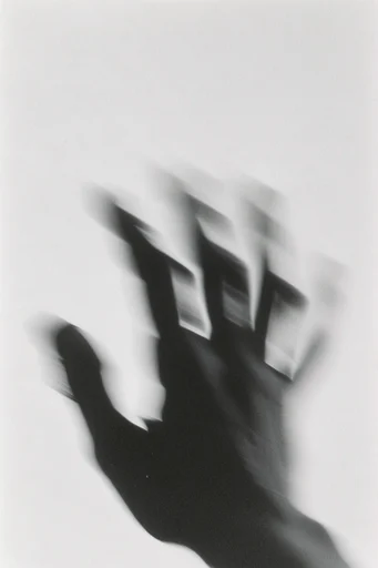 Kinetic Monochrome Abstraction style reference image — stark silhouette