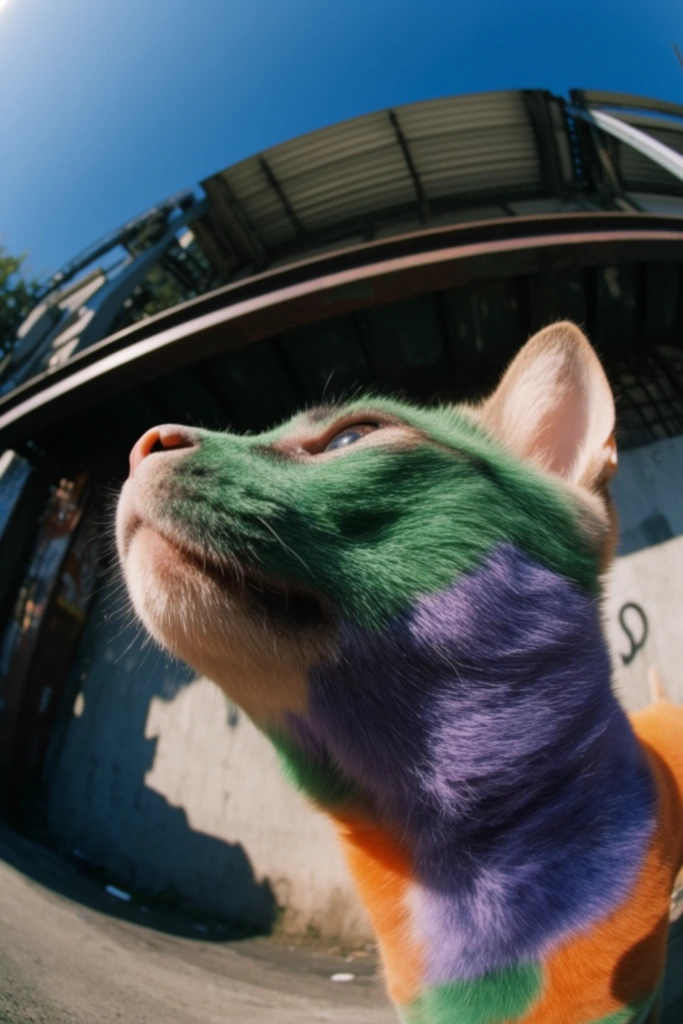 Hyper-Distorted Urban Street style AI image example 3