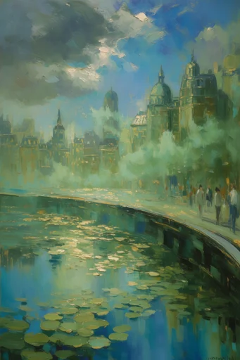 Luminous Sylvan Impressionism style reference image — impressionist oil painting
