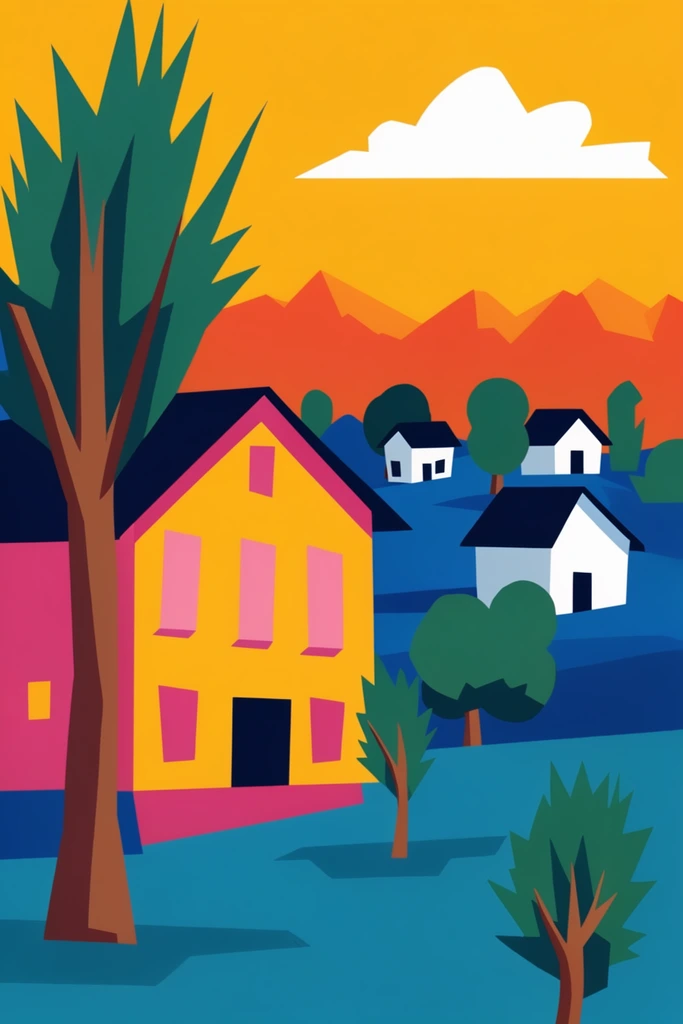 Bold Graphic Vector Pop style AI image example 2
