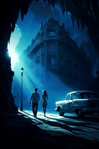 Luminous Abyssal Fantasy style reference image — bioluminescent subterranean landscape
