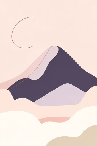 Soft Minimalist Organic style reference image — minimalist vector illustration