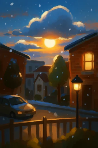 Luminous Nocturnal Folklore style reference image — painterly digital illustration