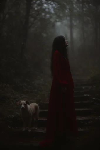 Crimson Gothic Noir style reference image — melancholic aristocratic isolation
